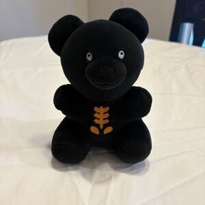 Halloween Skeleton Gummy Bear Stuffed Plush Way To Celebrate, Black, 6"